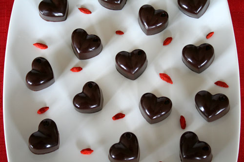 Chocolate Goji Almond Hearts 2 - 500