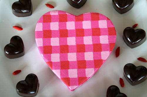 Chocolate Hearts with Heart Box - 500