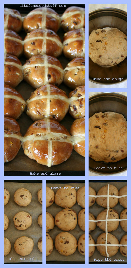 Hot Cross Buns Collage (Vegan / Dairy Free / Egg Free)