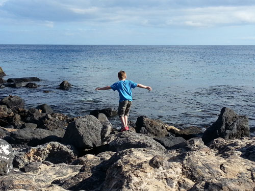 Playing on the Rocks in Lanzarote - 500