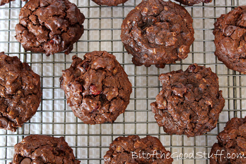 Double Choc Chip Cranberry Oatmeal Cookies