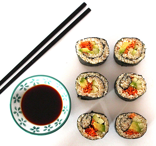 Royal Quinoa Vegan Sushi Rolls