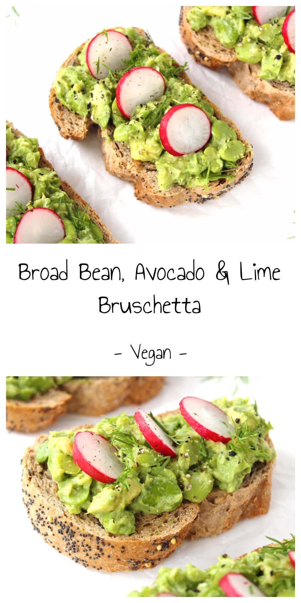 Broad Bean, Avocado and Lime Bruschetta 