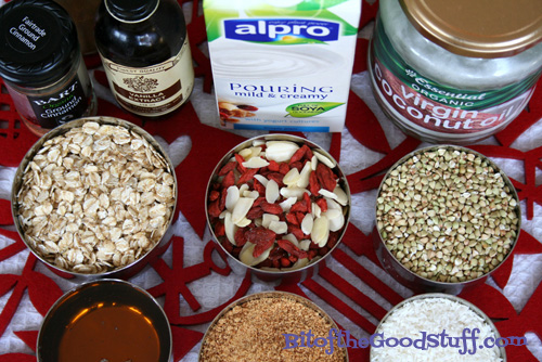 Maple Pecan Granola Ingredients