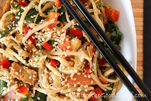 Stir Fry Noodles in a Tangy Peanut Sauce