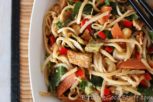 Stir Fry Noodles in a Tangy Peanut Sauce