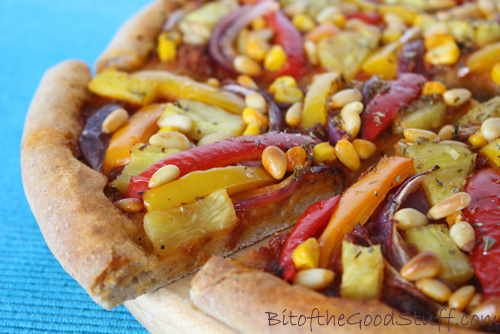 PineappleSunshine Deepcrust Pizza (Vegan Style)