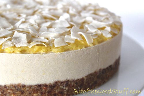 Pina Colada Dairy Free Cheese Cake #Vegan #Glutenfree