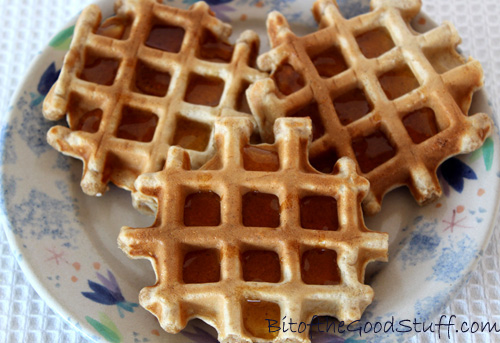 Easy Banana Belgian Waffle Recipe- Crispy, Buttery, Nom.