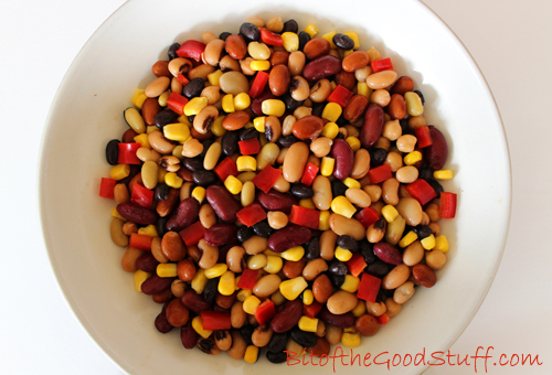 Mixed Beans with Sweet Corn and Red Pepper