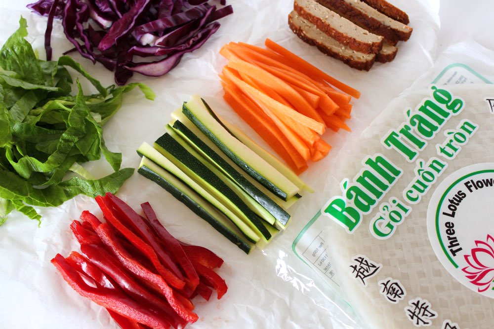 Summer Rolls Mise en Place 