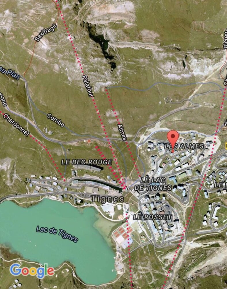 Tignes map