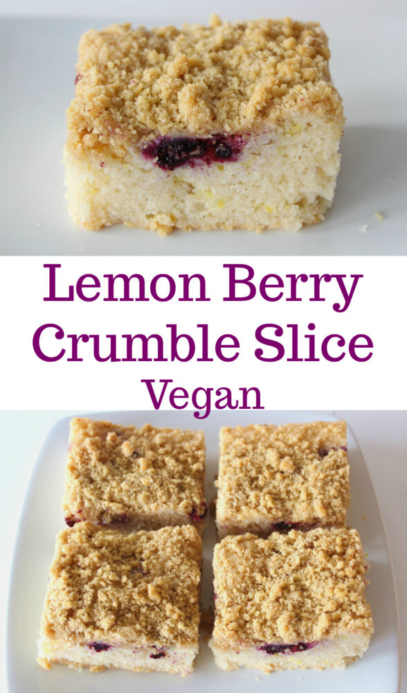 Vegan Lemon Berry Crumble Bar
