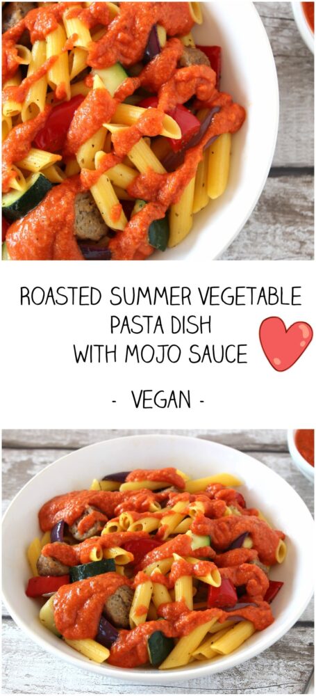 Summer Roasted Vegetable Pasta with Mojo Sauce