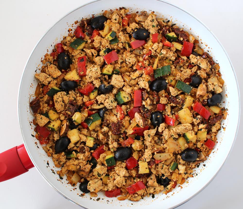 Mediterranean Tofu Scramble