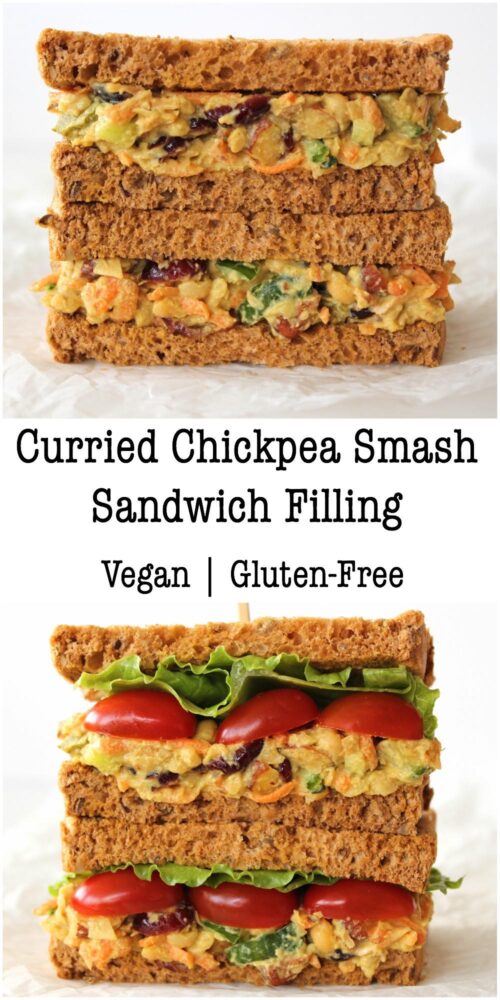Curried Chickpea Smash Collage