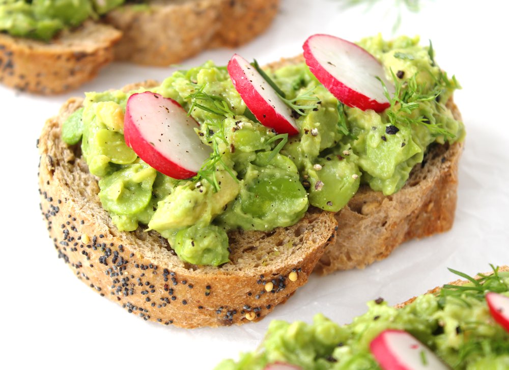 Avocado and Edamame Smash on Toast