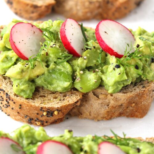 Avocado and Edamame Smash on Toast