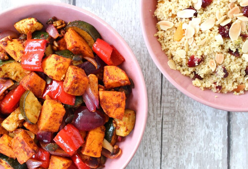 Moroccan Roasted Vegetables with Jewelled Couscous