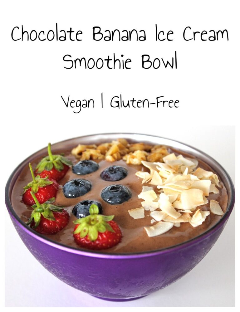 Chocolate Banana Ice Cream Smoothie Bowl (Vegan / Dairy-Free)