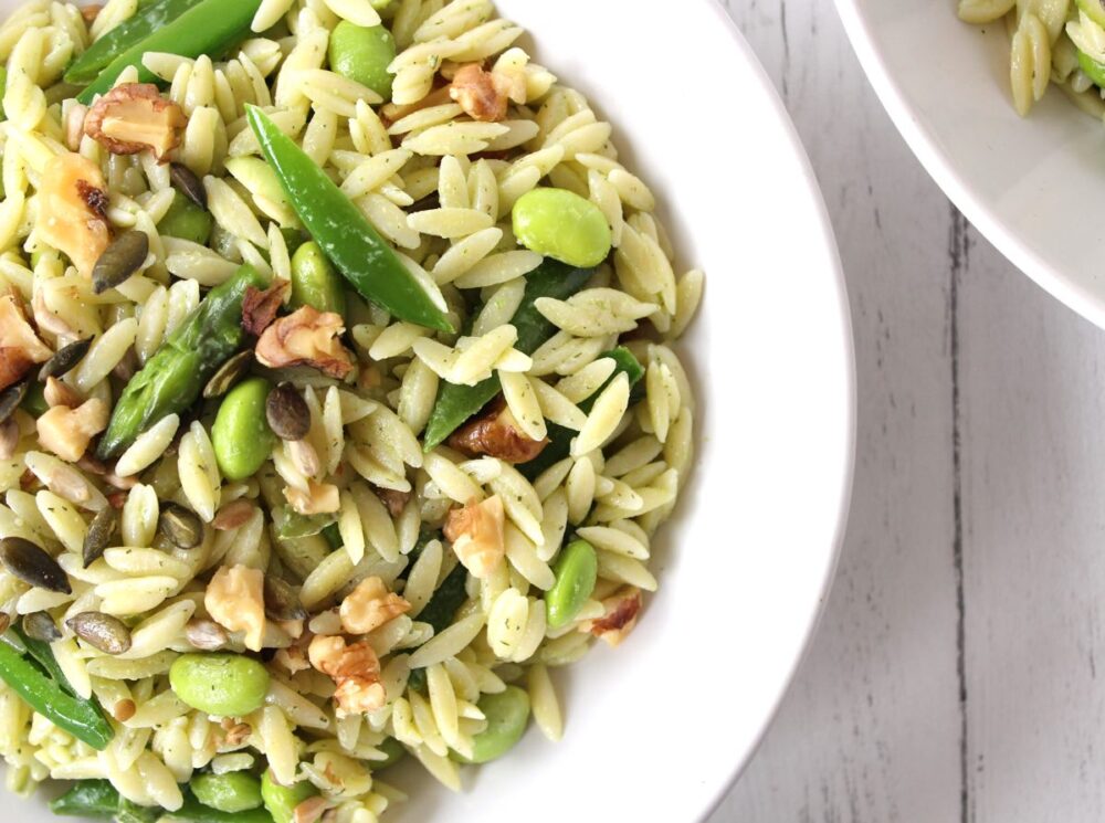 Green Orzo Pasta Salad