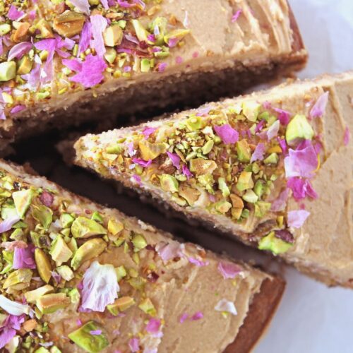 Vegan Coffee and Walnut Cake