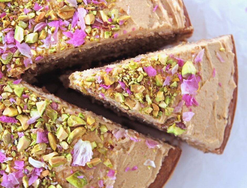 Vegan Coffee and Walnut Cake
