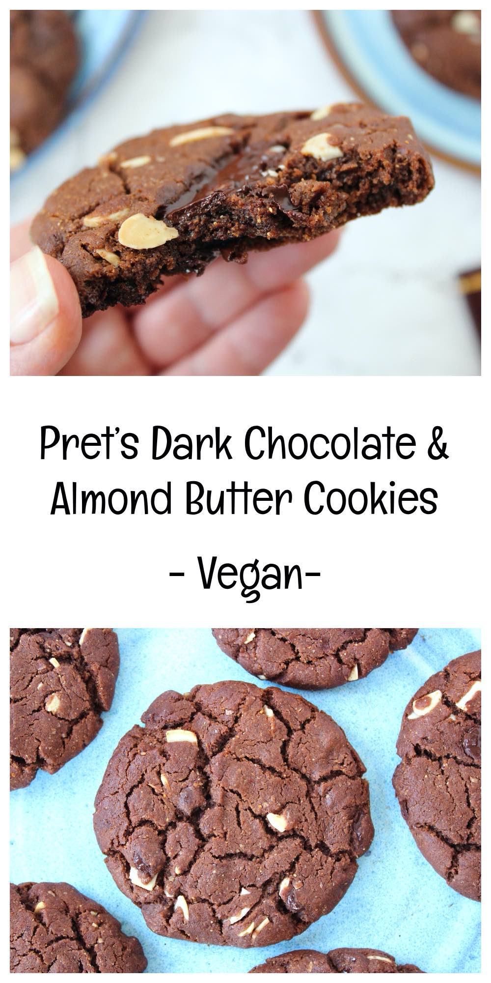 Home-Made Vegan Pret’s Dark Chocolate and Almond Butter Cookies 