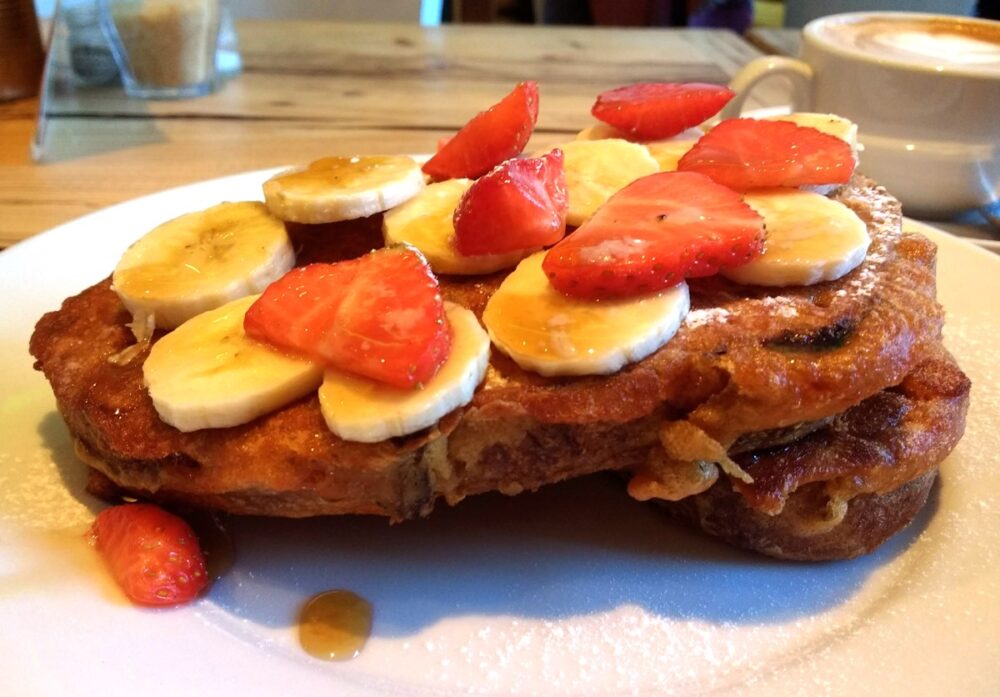 Vegan French Toast at the Canvas Cafe