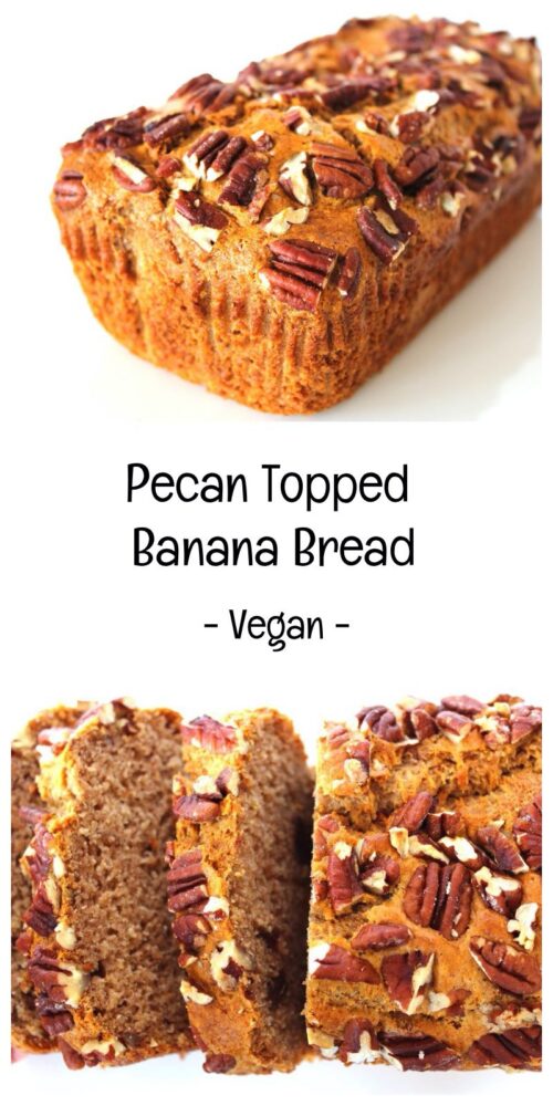 Pecan Topped Banana Bread (Dairy-Free | Egg-Free | Vegan)