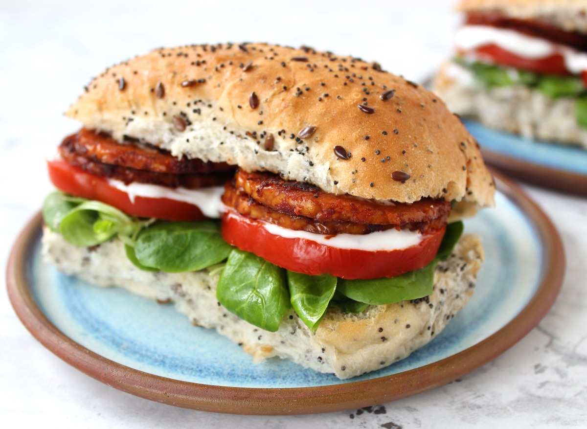 Smoky Tempeh, Lettuce & Tomato (‘TLT’) Sandwich [Vegan] Bit of the