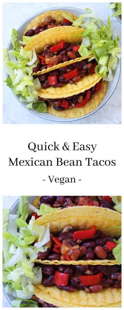 Mexican Beans in Crunchy Taco Shells