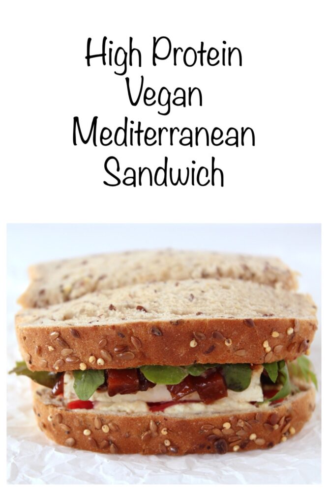 High Protein Vegan Mediterranean Sandwich 