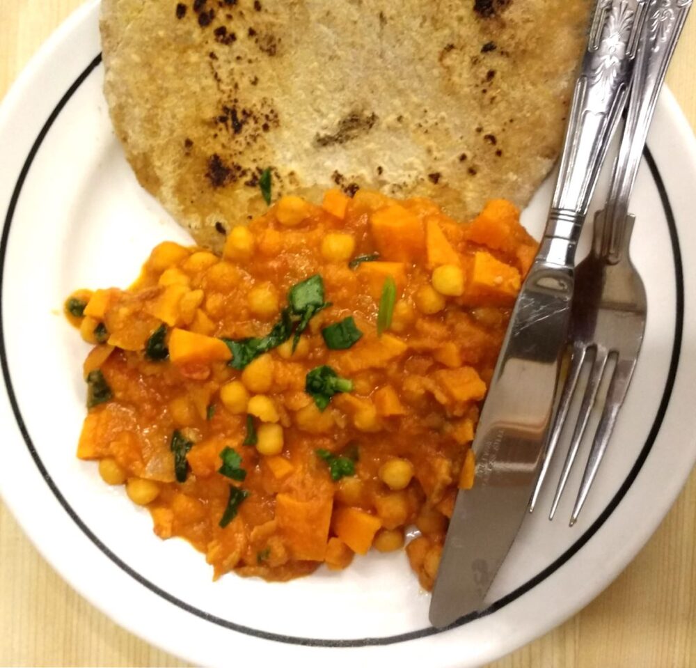 Chickpea and Sweet Potato Coconut Curry