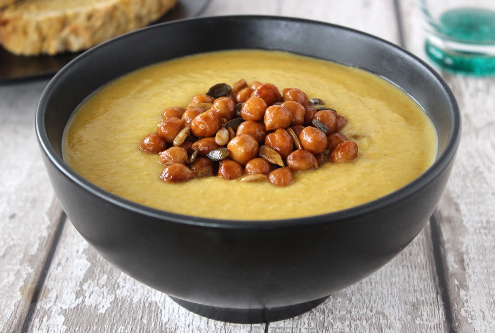 Spiced Apple and Red Lentil Soup 