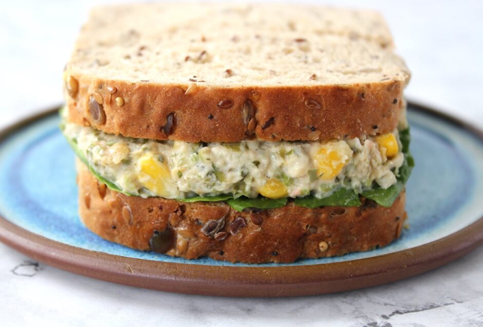 Chickpea Tuna Mayo Sandwich (Vegan)