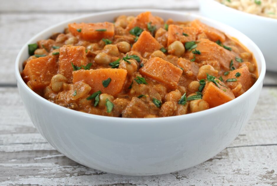 Chickpea and Sweet Potato Coconut Curry (Vegan | Dairy-Free)