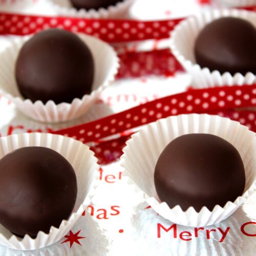 Vegan Chocolate Cranberry Truffles