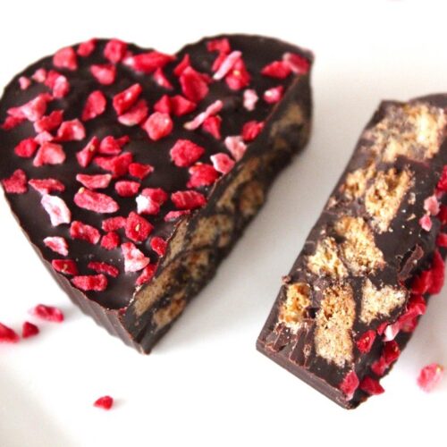 Vegan Chocolate Cookie Crunch Heart