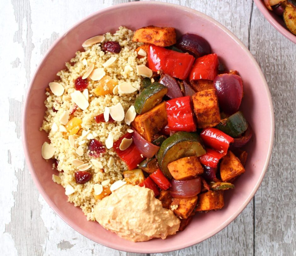 Moroccan Roasted Vegetables with Jewelled Couscous