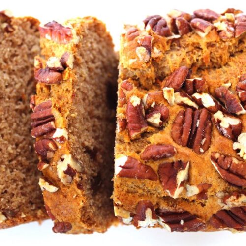 Pecan Topped Banana Bread (Dairy-Free | Egg-Free | Vegan)