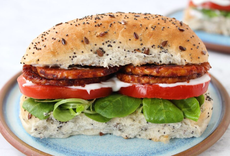 Smoky Tempeh TLT Sandwich