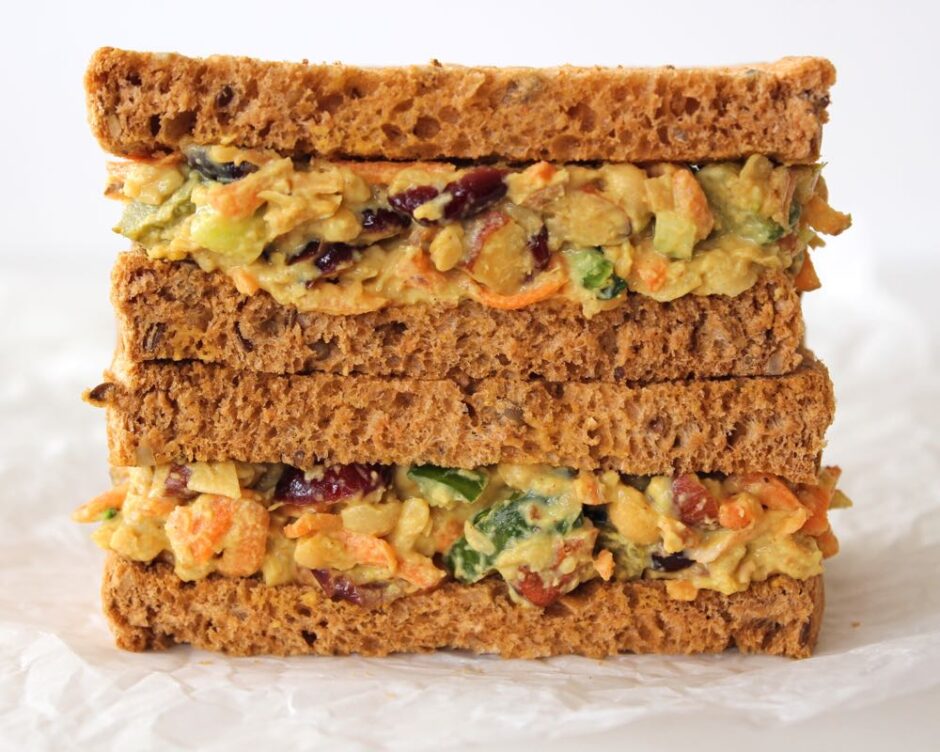 Curried Chickpea Smash Sandwich