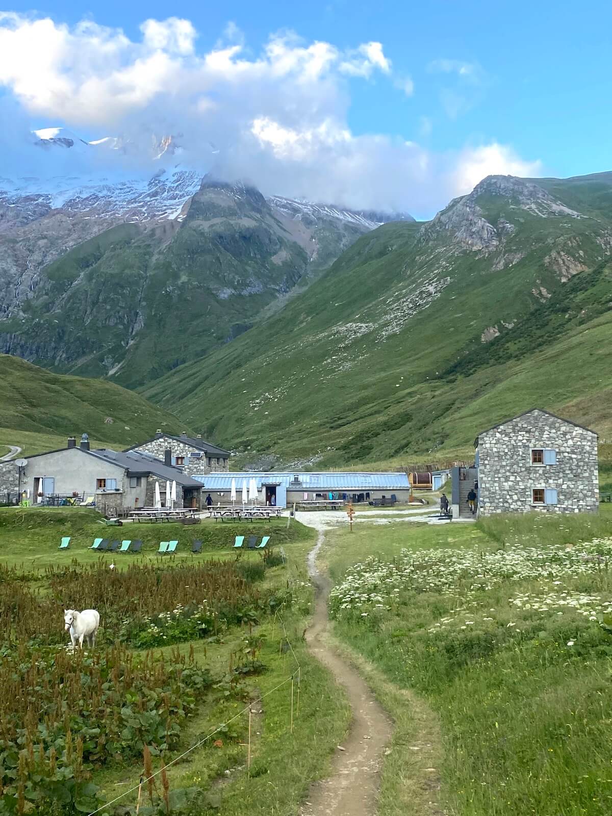 View of Refuge des Mottets, Vallée des Glaciers, Savoie, France
