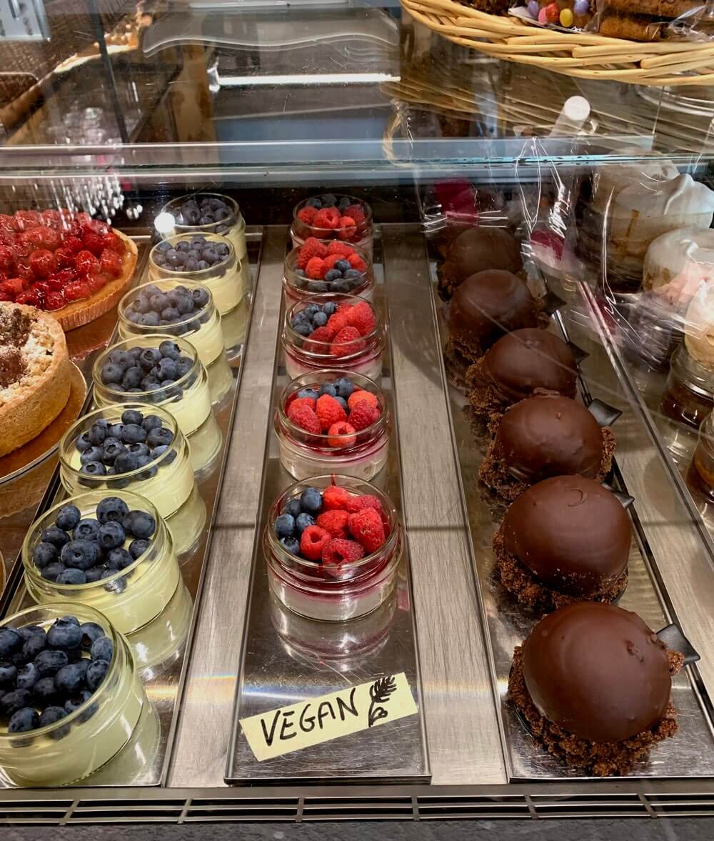 Pink Velvet vegan dessert at 4810 We Are Food, Courmayeur, Italy