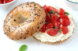 Herby Tofu Cream Cheese Bagel